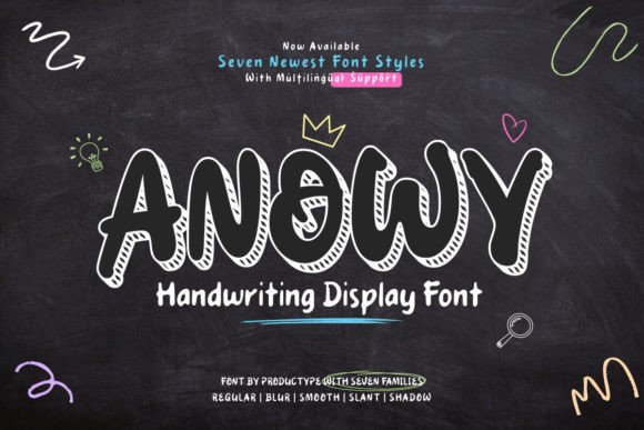 Anowy: A Script Handwritten Font for Editorial Design