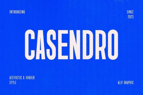 Casendro Font Review: Bold Condensed Display Type