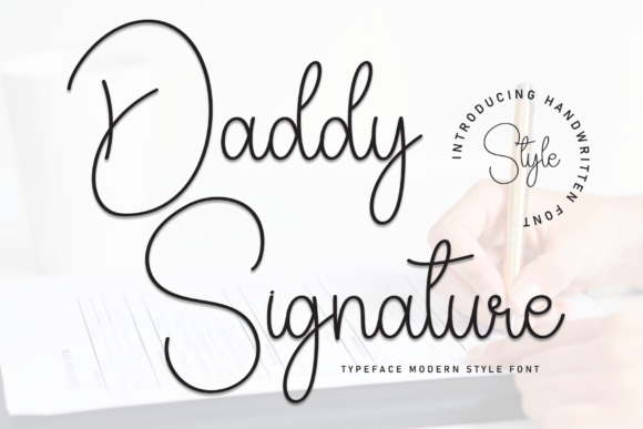 Daddy Signature Font for Handmade Brands