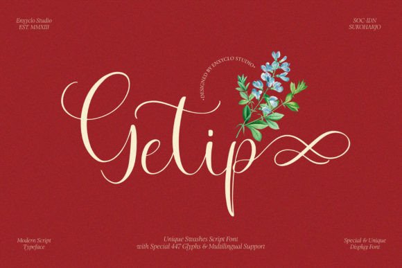 Getip: A Premium Swash Script Typeface for Web Design