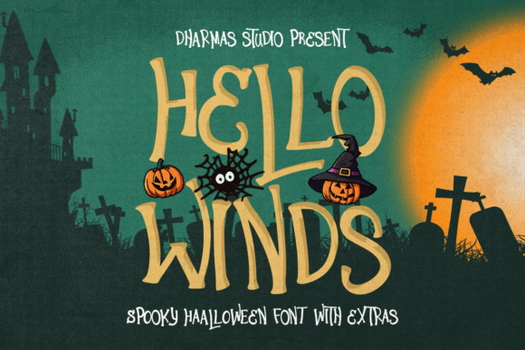 Hello Winds Font: A Spooky Script for Halloween Design