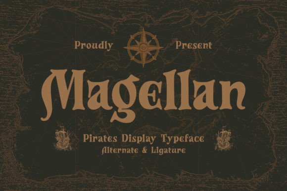 Magellan Font for Pirate-Themed Crafts