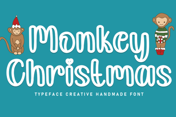 Monkey Christmas Font: A Playful Script for Festive Designs