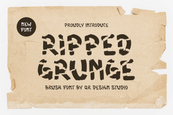 Ripped Grunge Font for Bold Web Design