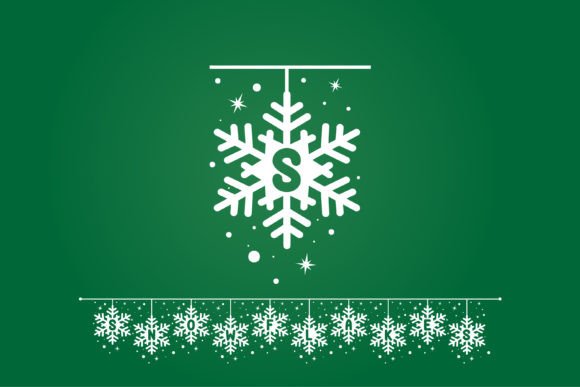 Snowflakes String Font for Festive Web Design