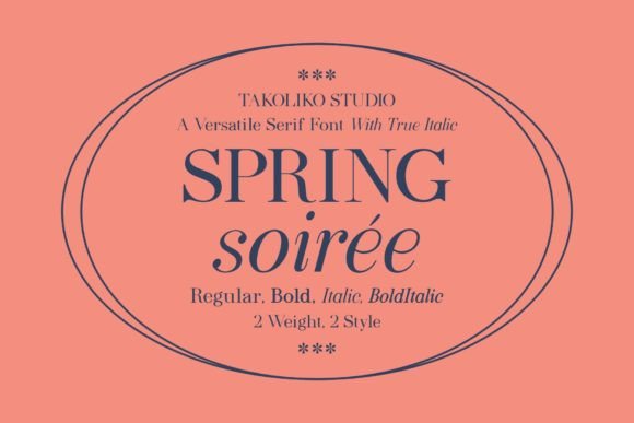 Spring Soiree: A Versatile Serif Typeface for Editorial Design