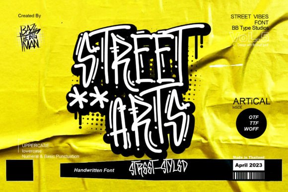 Street Arts Font for Bold Handmade Designs