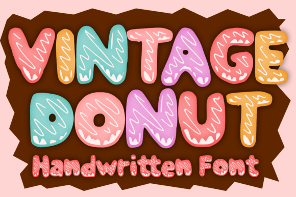 Vintage Donut Font for Playful Web Design